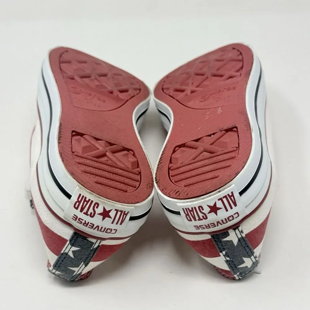 Converse Low Top Sneakers in Red, White, Black